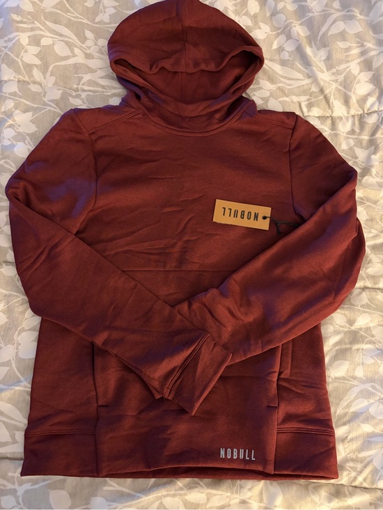 NOBULL Tops - NOBULL Maroon Hoodie with Subtle Logo